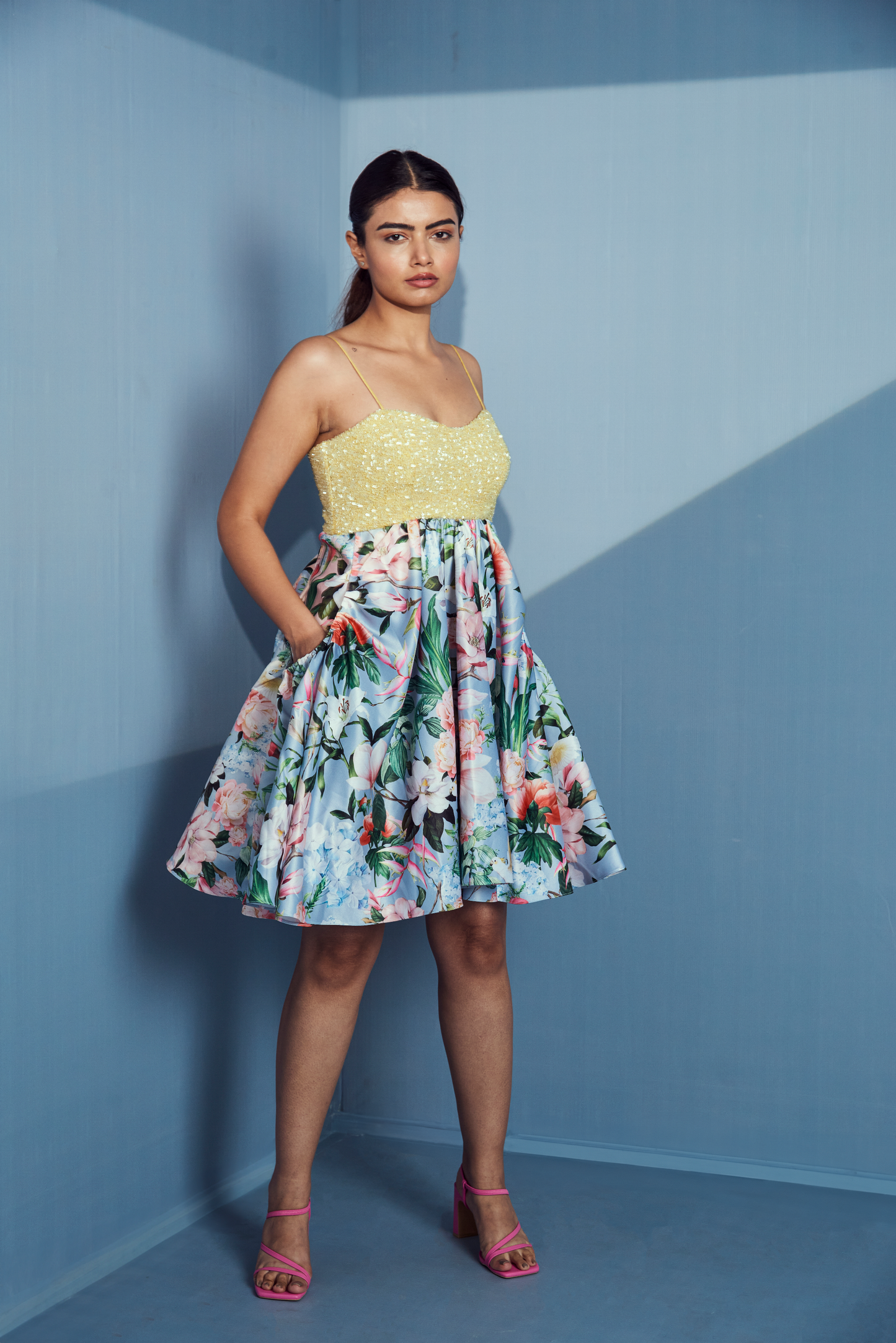 Sunny blue slip gown