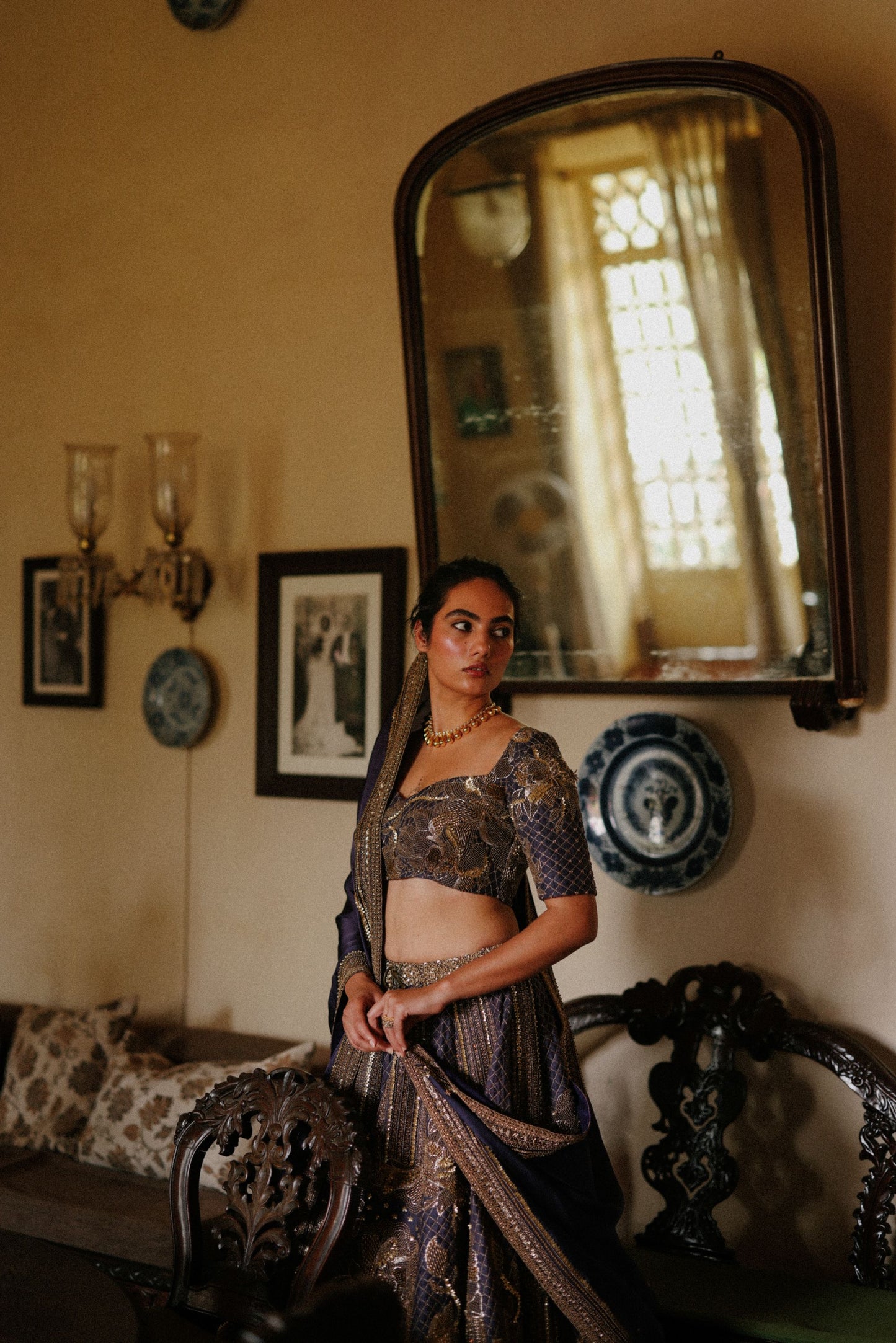 Grape royalty lehenga