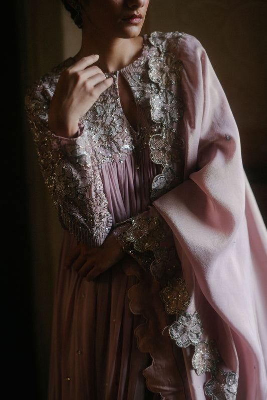 Wisteria ombre anarakali