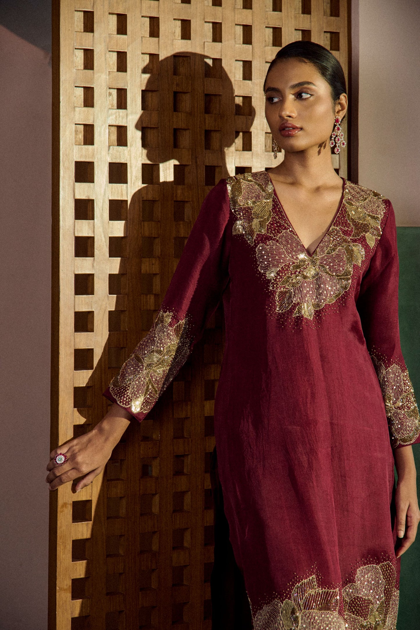 Rosewood whisper kurta set