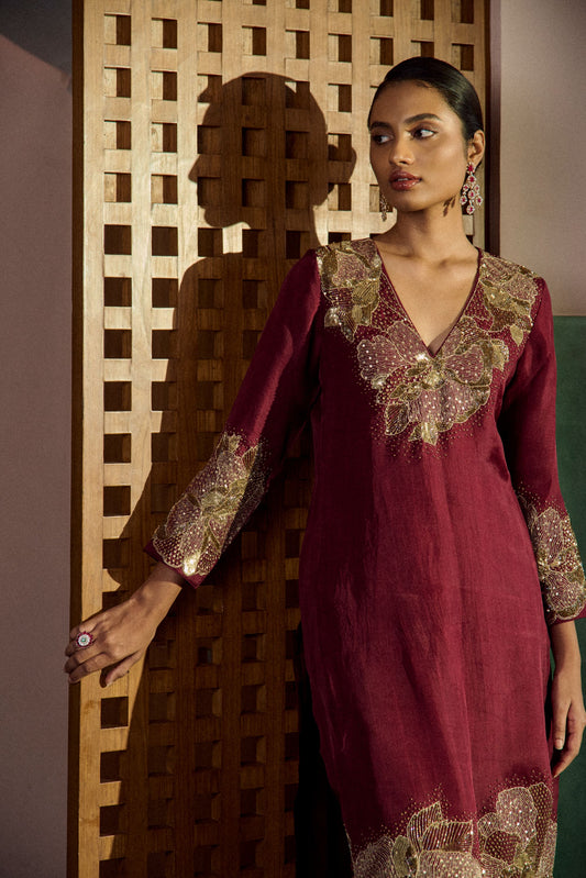 Rosewood whisper kurta set