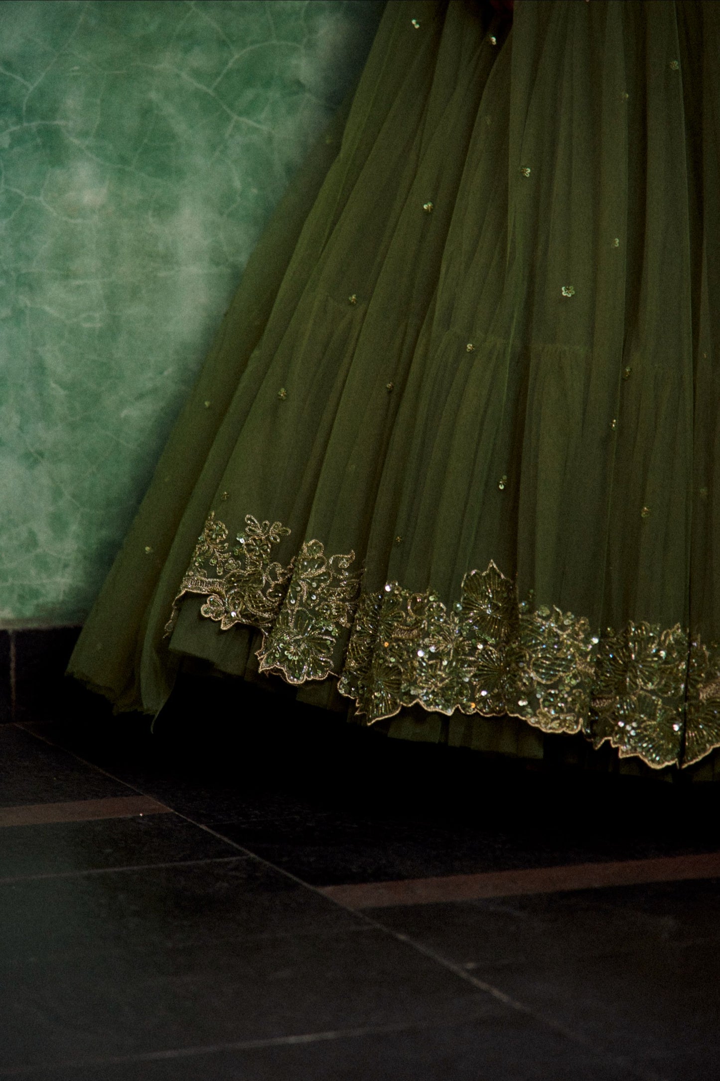 Sagewood blossom lehenga set