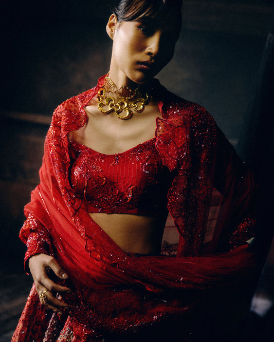 Florabella Sunset Bloom 
Lehenga Set