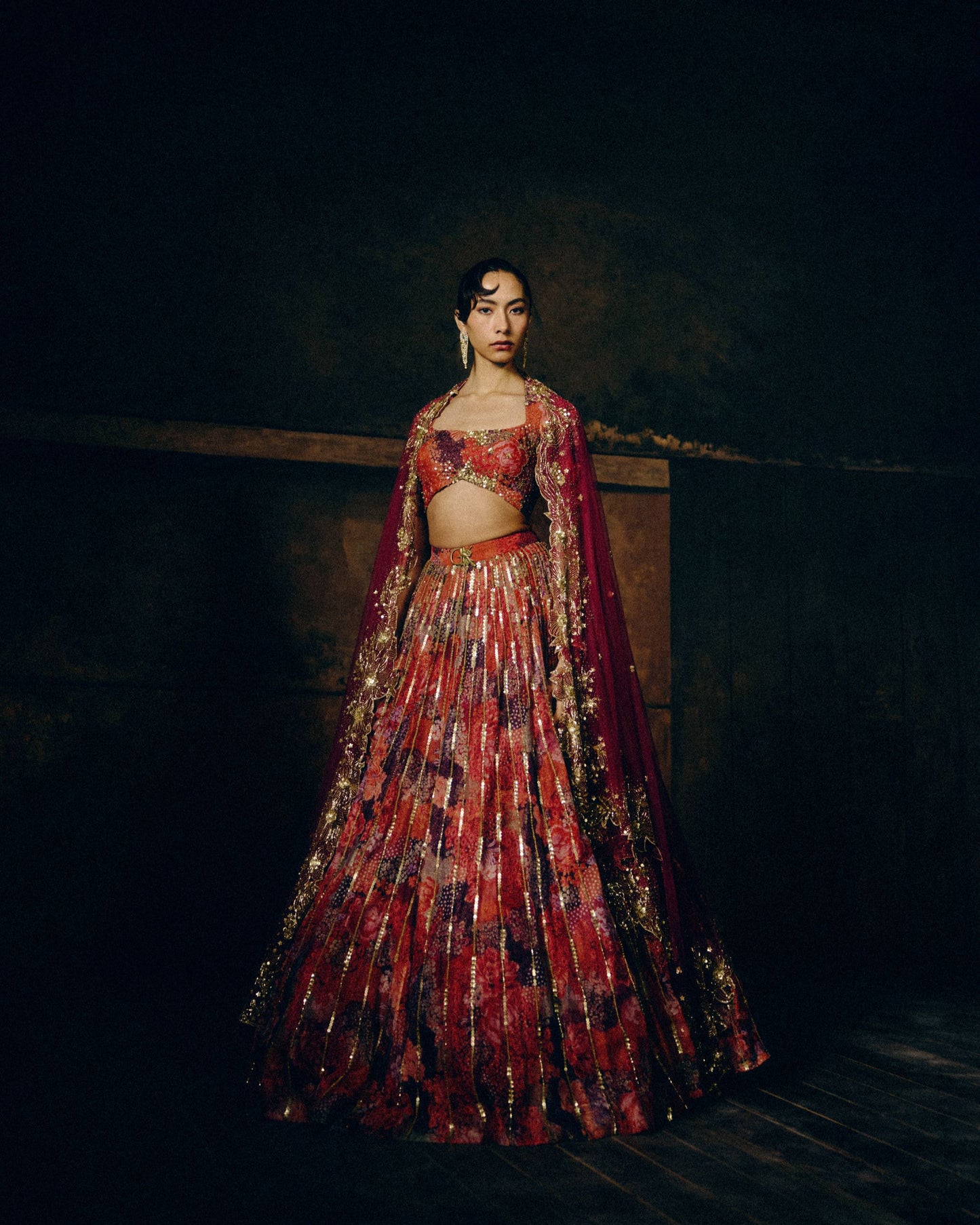 Amelia Sunset Bloom Lehenga
Set