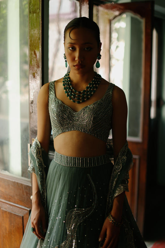 Sparkling Waves lehenga set