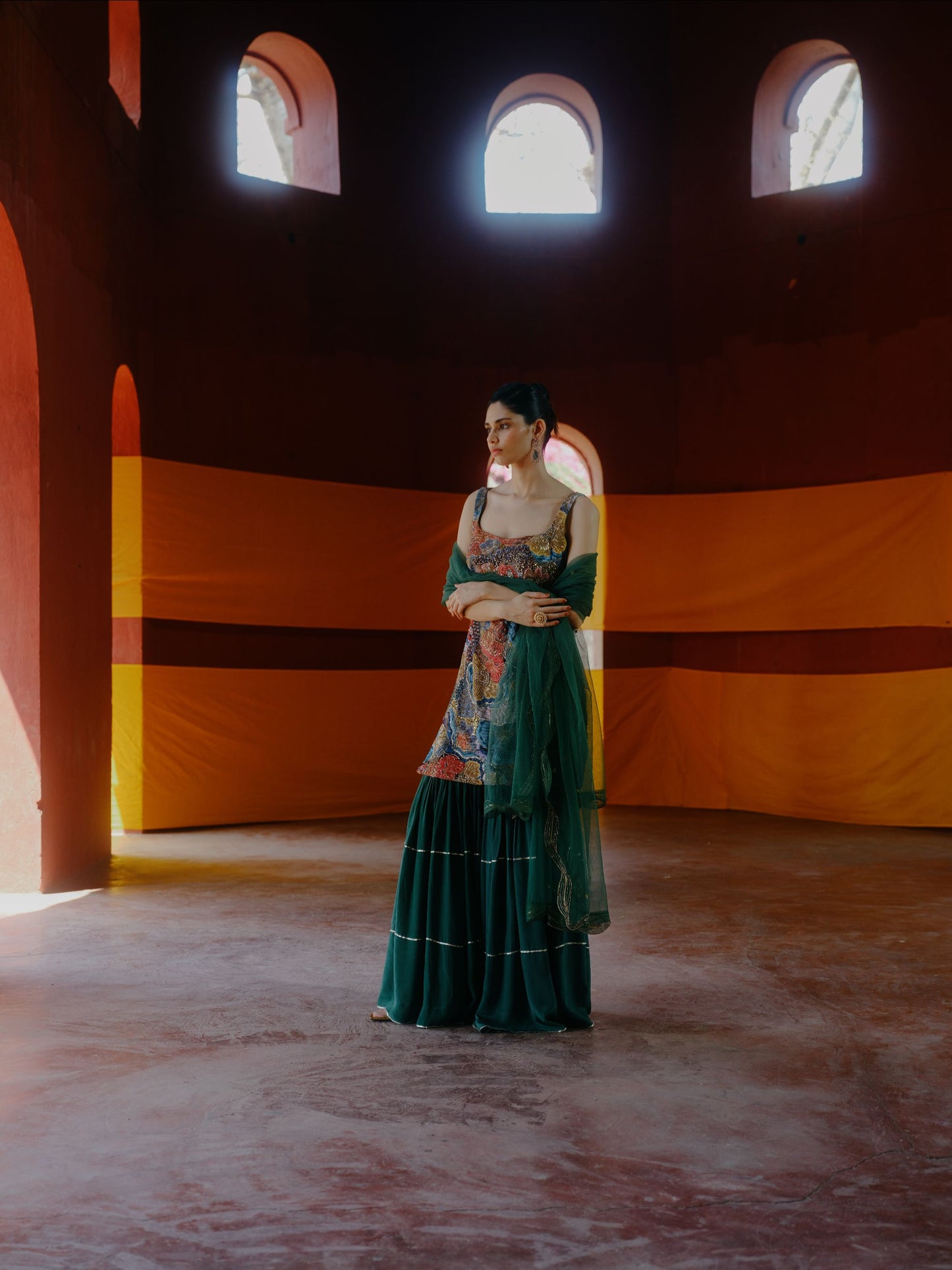 Jade Meadow Sharara set