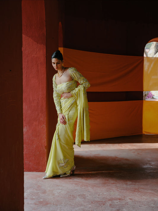 Blooming Sunshine Saree