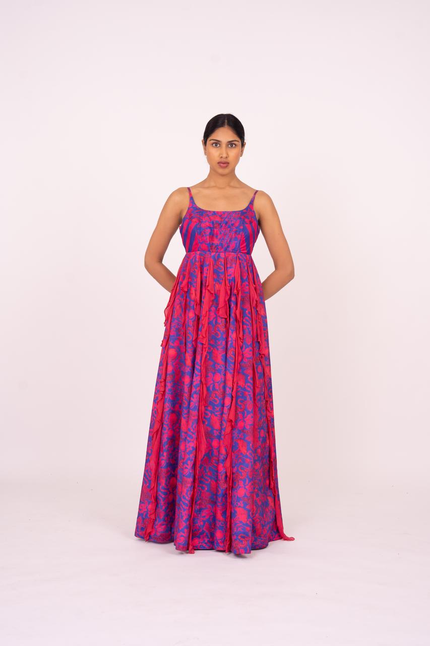 Electric Bloom Maxi Dress