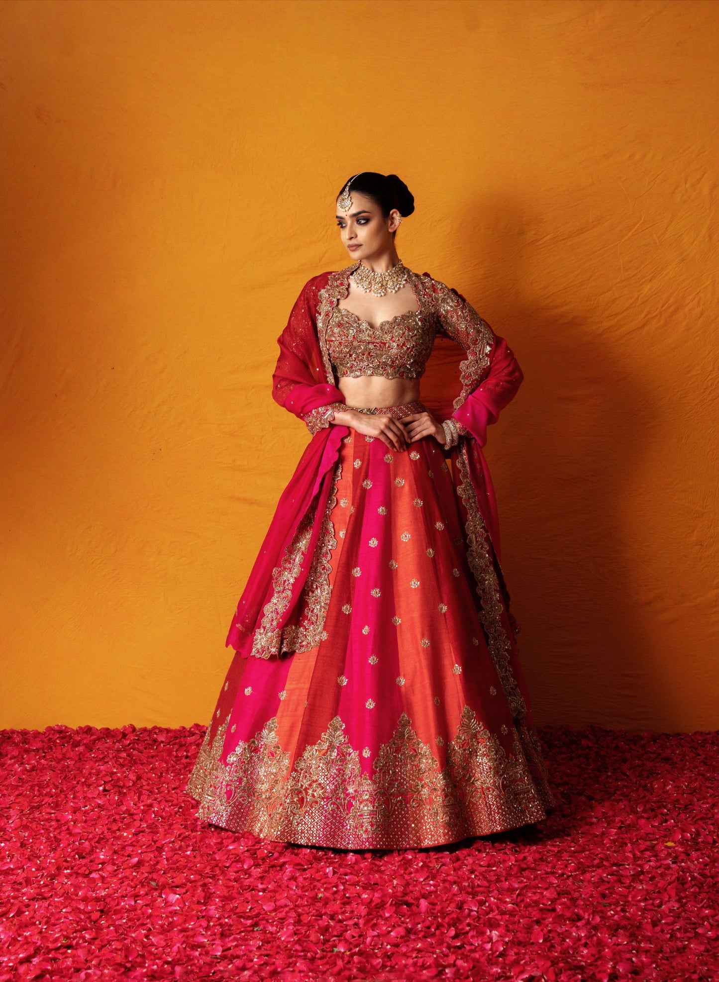 Ahalya Roja Lehenga Set