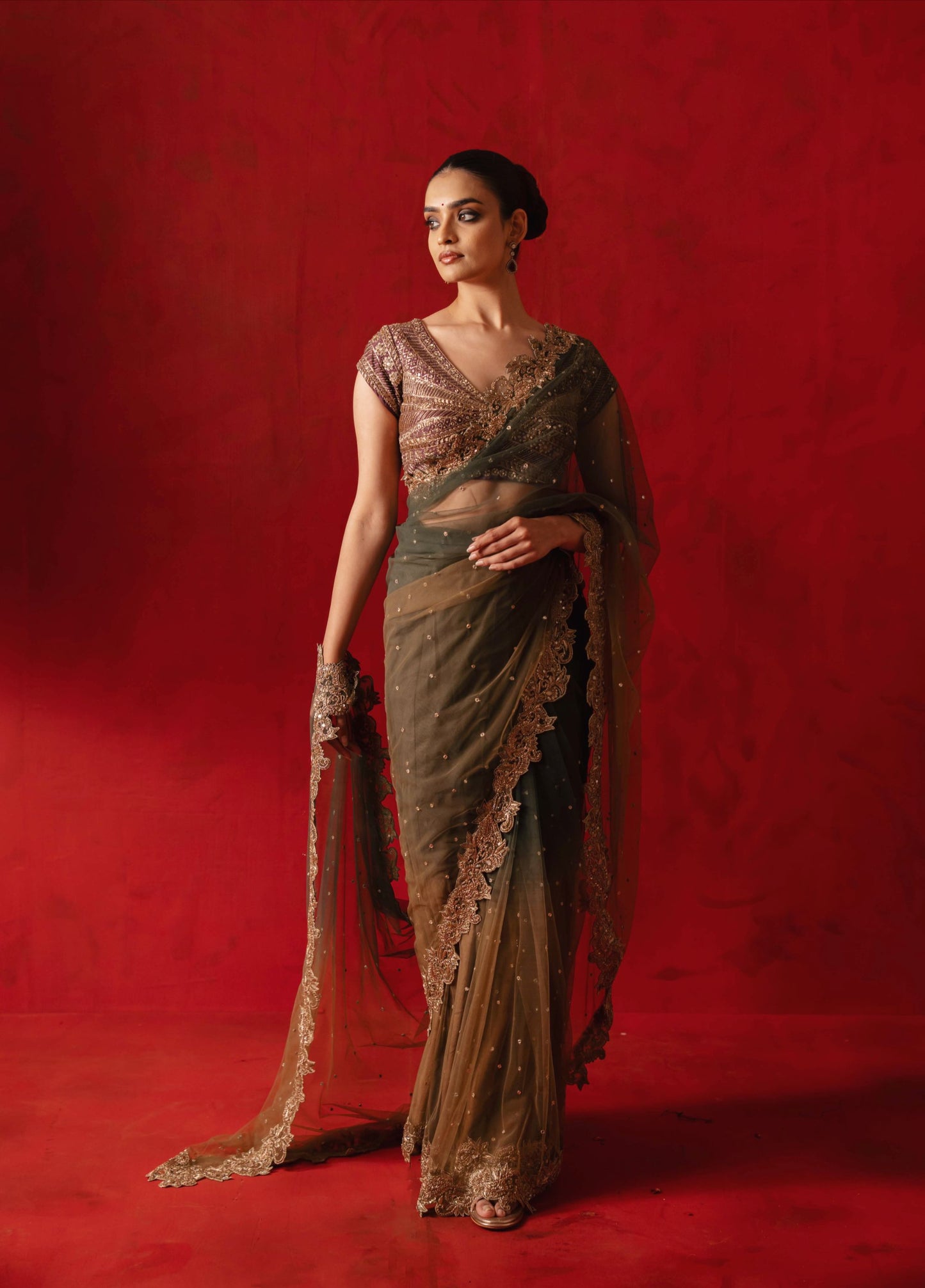 Shobhana Pre-draped Saree Set