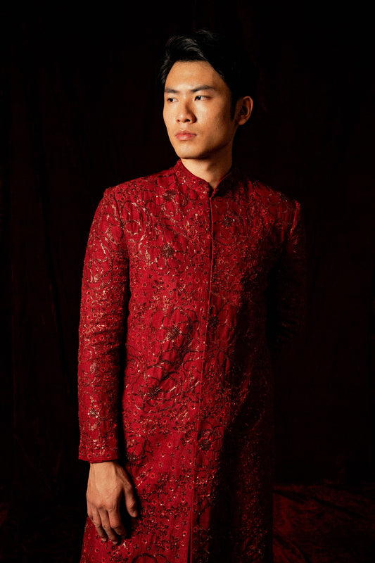 Cypress sherwani set