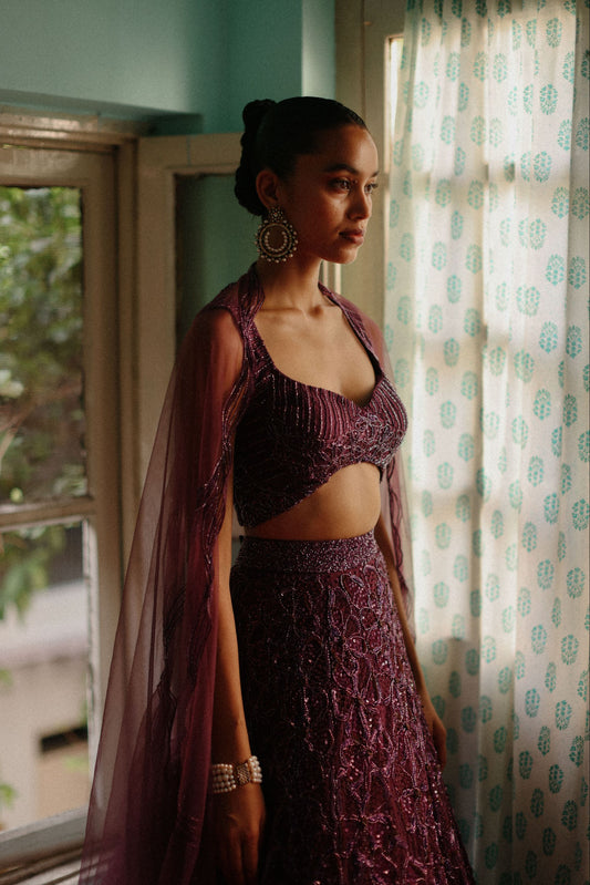 Floral Symphony lehenga set