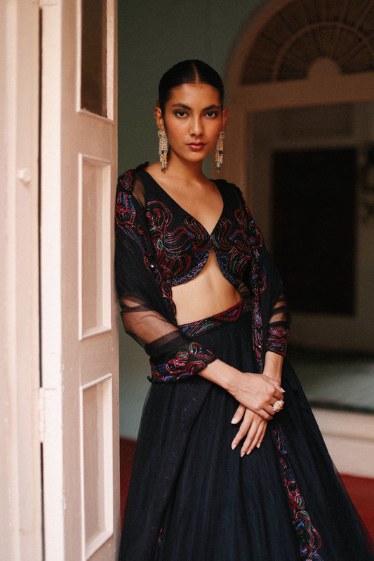 Midnight Kaleidoscope lehenga set