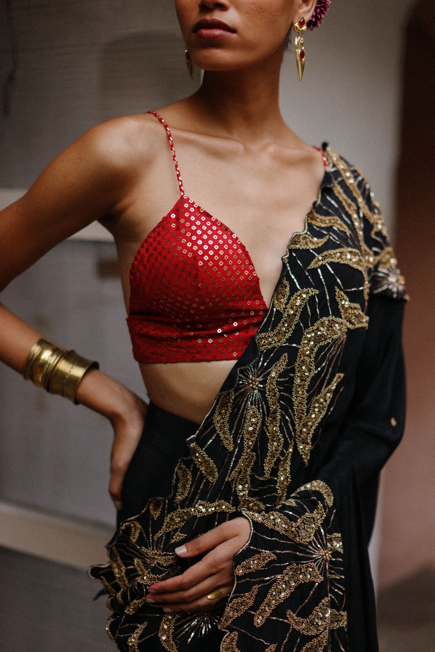 Gilded Noir saree set