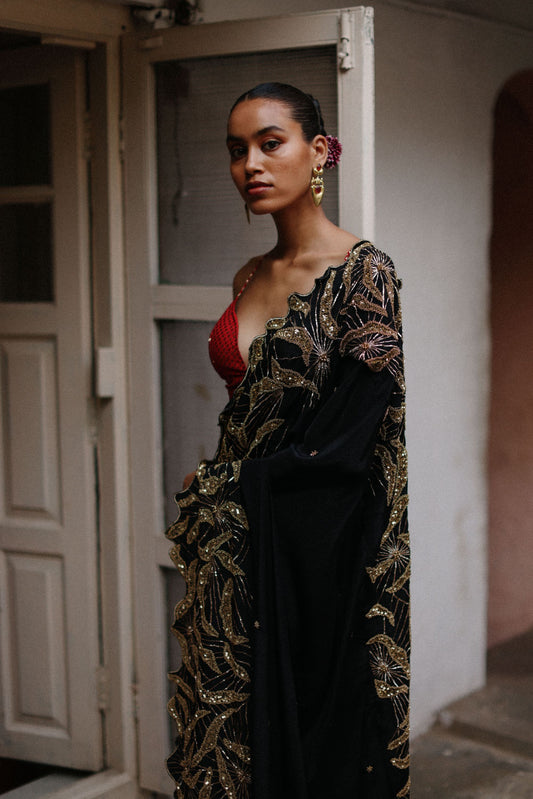 Gilded Noir saree set