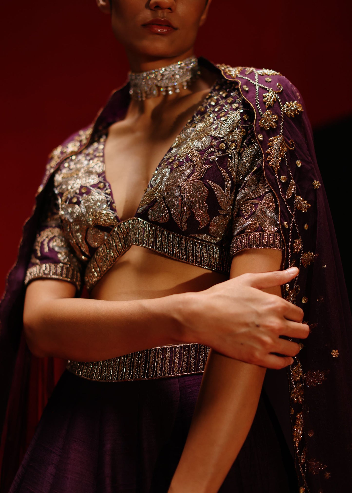 Floral Lattice lehenga set