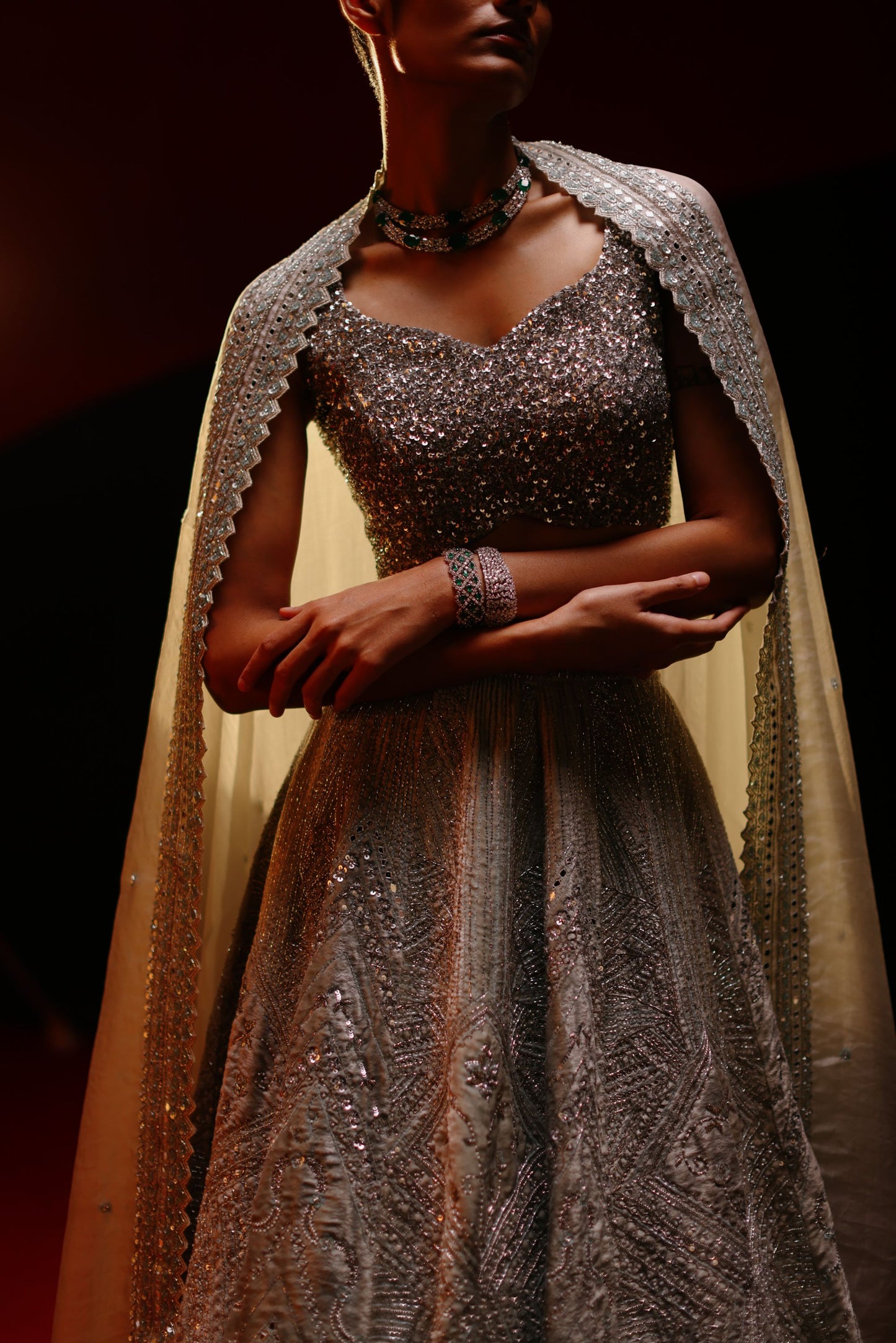 Gleaming Azure lehenga set