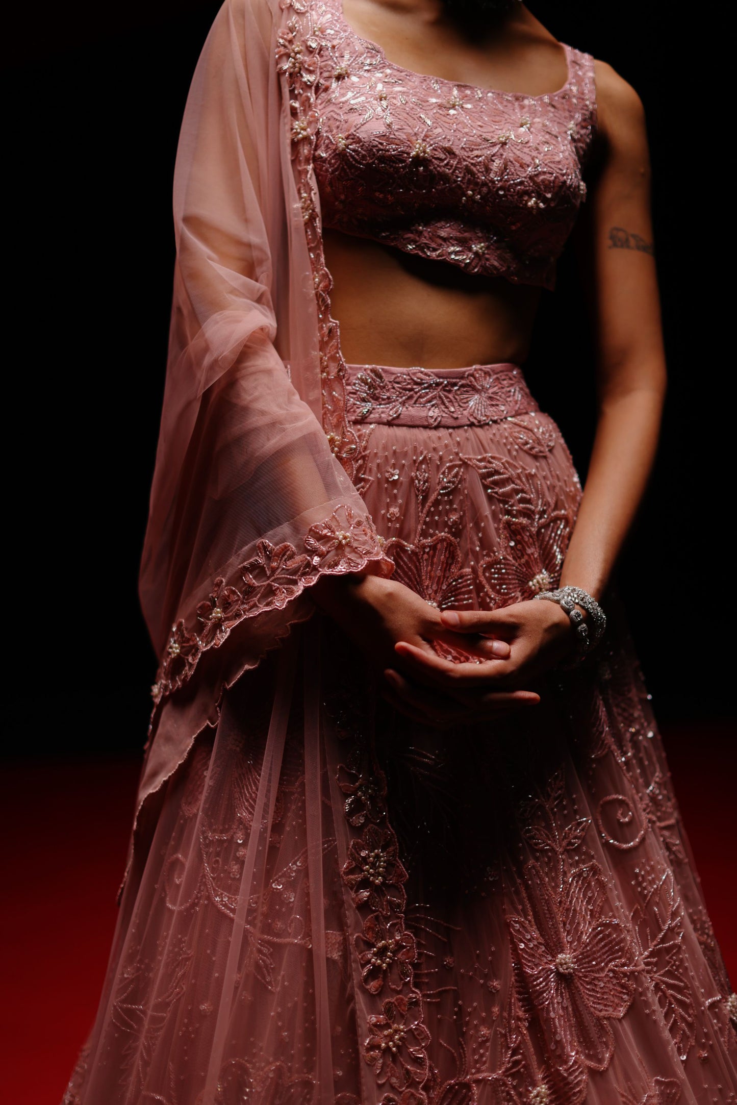 Floral vine lehenga set