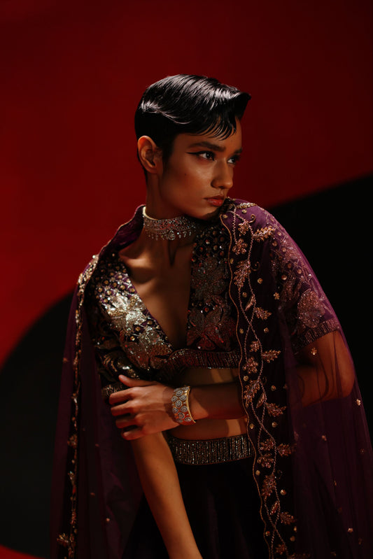 Floral Lattice lehenga set