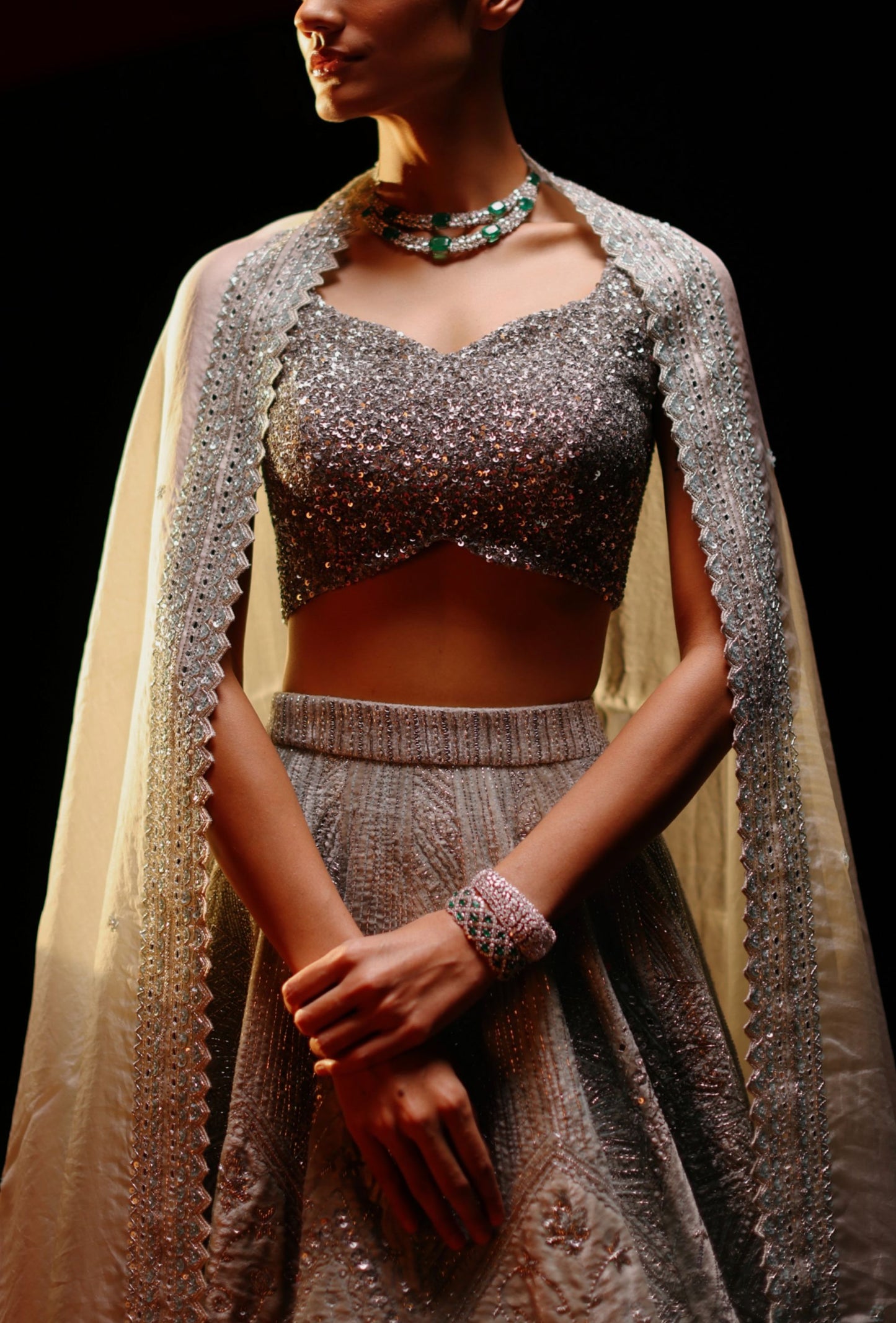 Gleaming Azure lehenga set