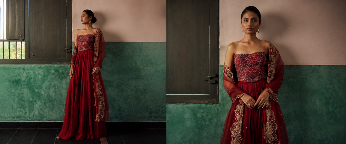 Braiding Tradition Into the Lines of a Corset Lehenga