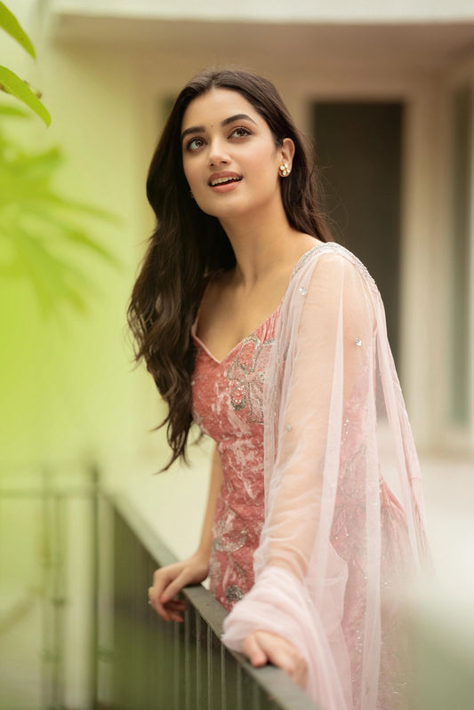 Bhagyashri Borse in Aurora Pink Set