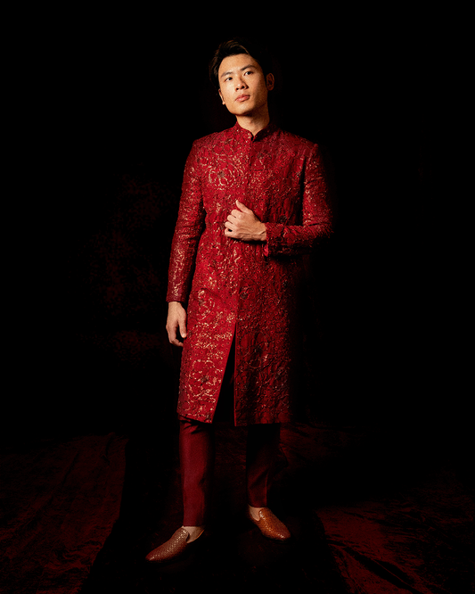 Cypress sherwani set