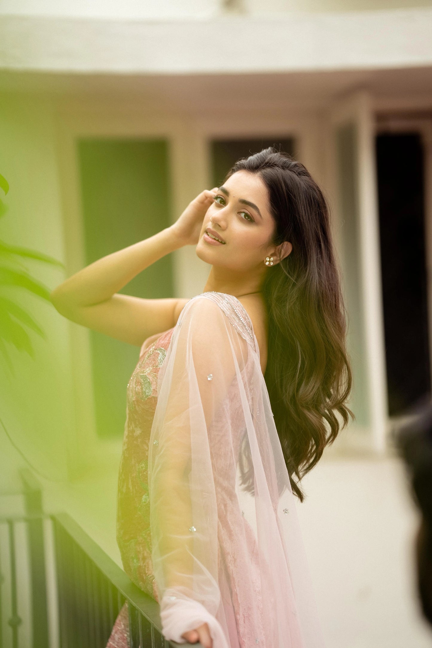 Bhagyashri Borse in Aurora Pink Set
