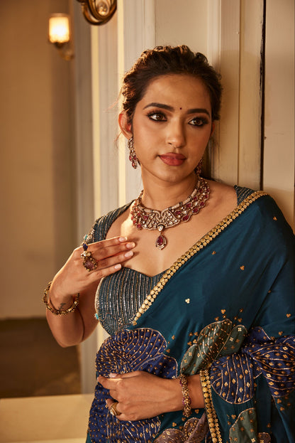 Celestial Blue saree