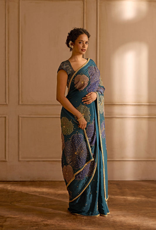 Celestial Blue saree