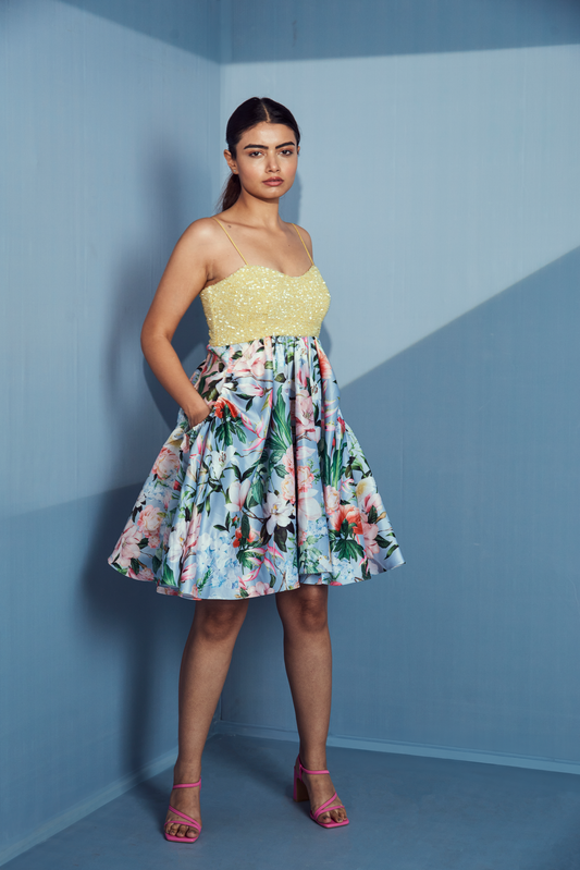 Sunny blue slip gown