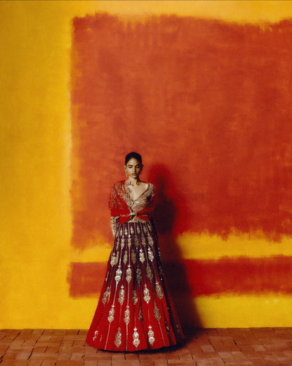 Kumkum Vizhavu Lehenga Set