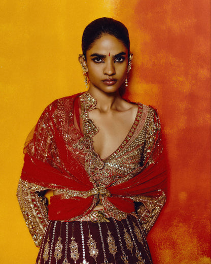 Kumkum Vizhavu Lehenga Set