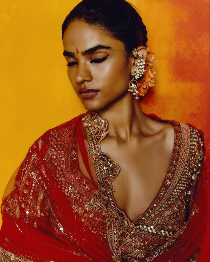 Kumkum Vizhavu Lehenga Set