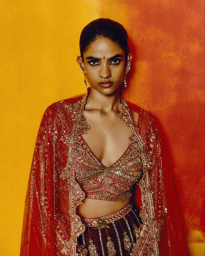 Kumkum Vizhavu Lehenga Set