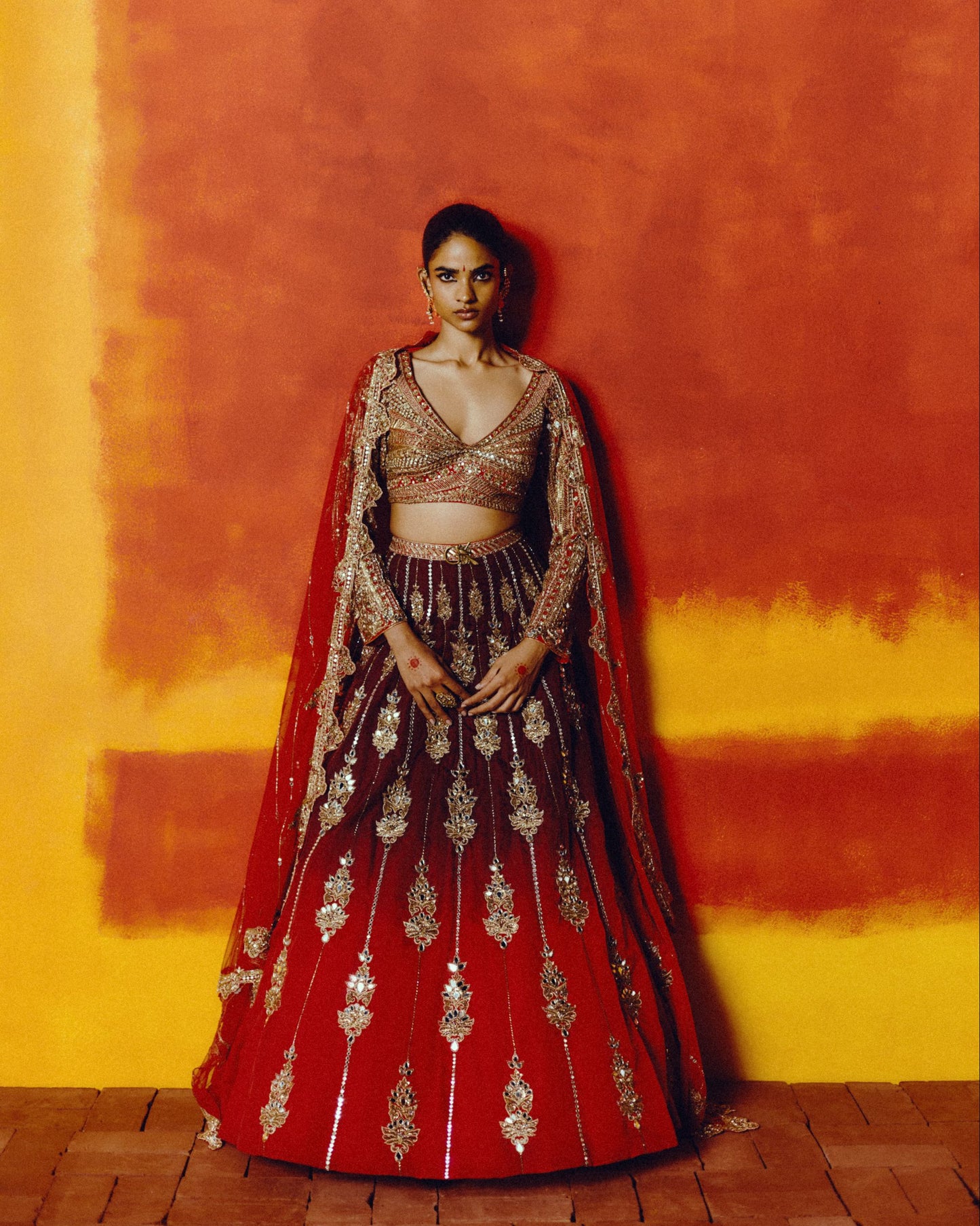 Kumkum Vizhavu Lehenga Set