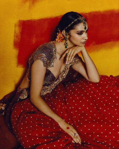 Ponnazhagi Lehenga Set