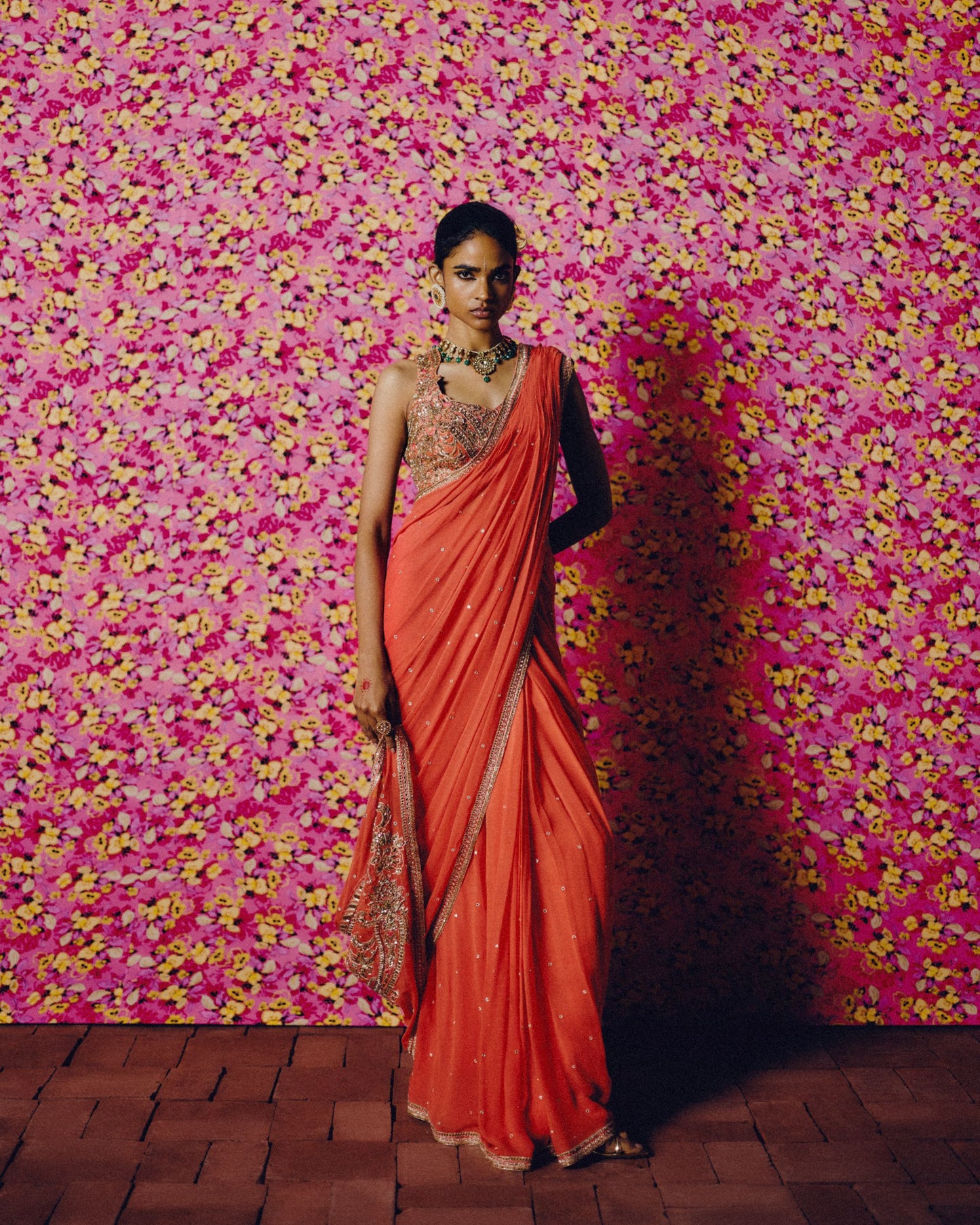 Sirumalar Pre-draped Saree Set