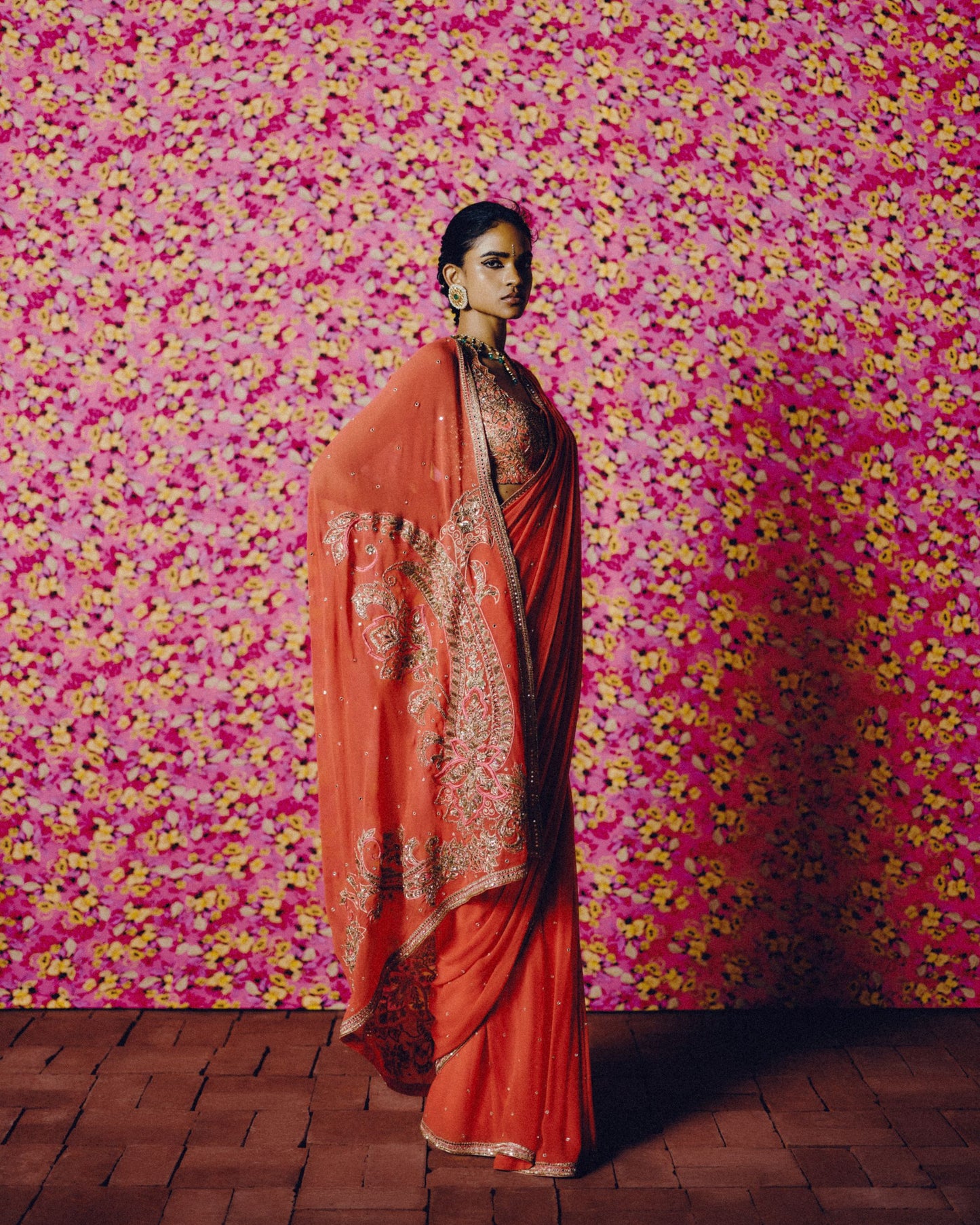 Sirumalar Pre-draped Saree Set