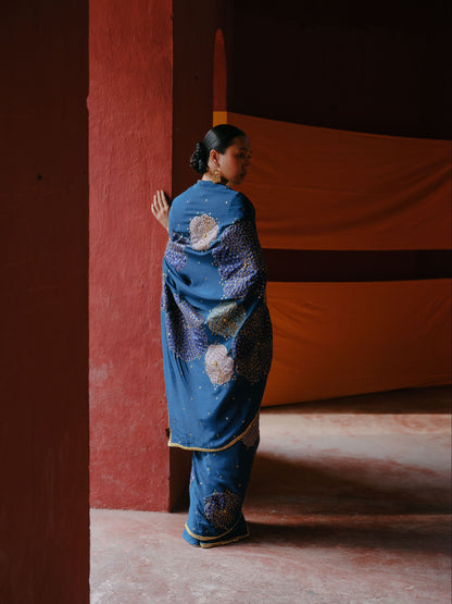 Celestial Blue saree