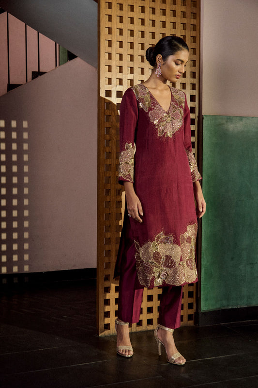 Rosewood whisper kurta set