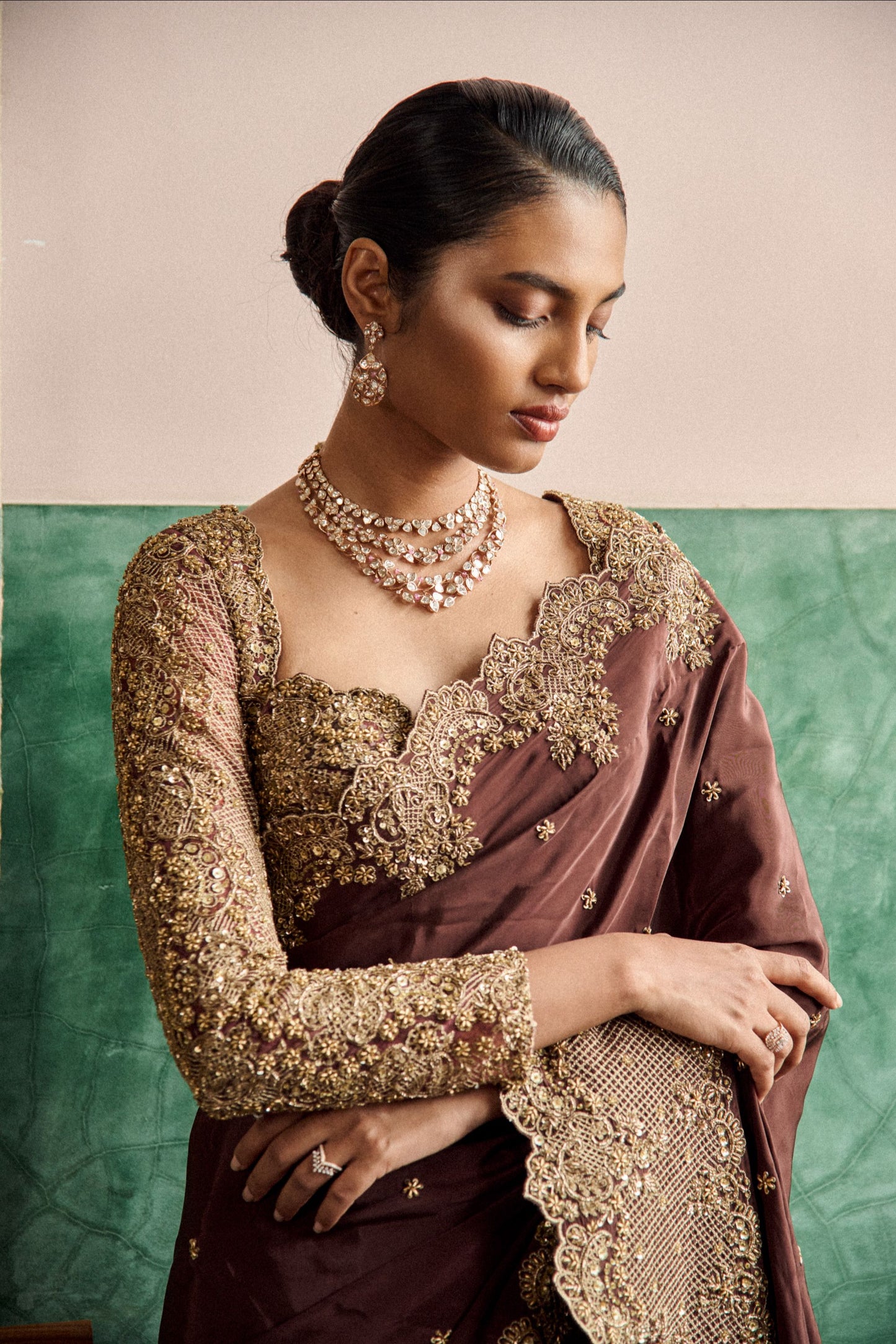 Maple blossom saree