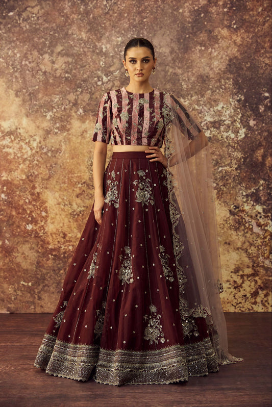 Ruset velvet lehenga set