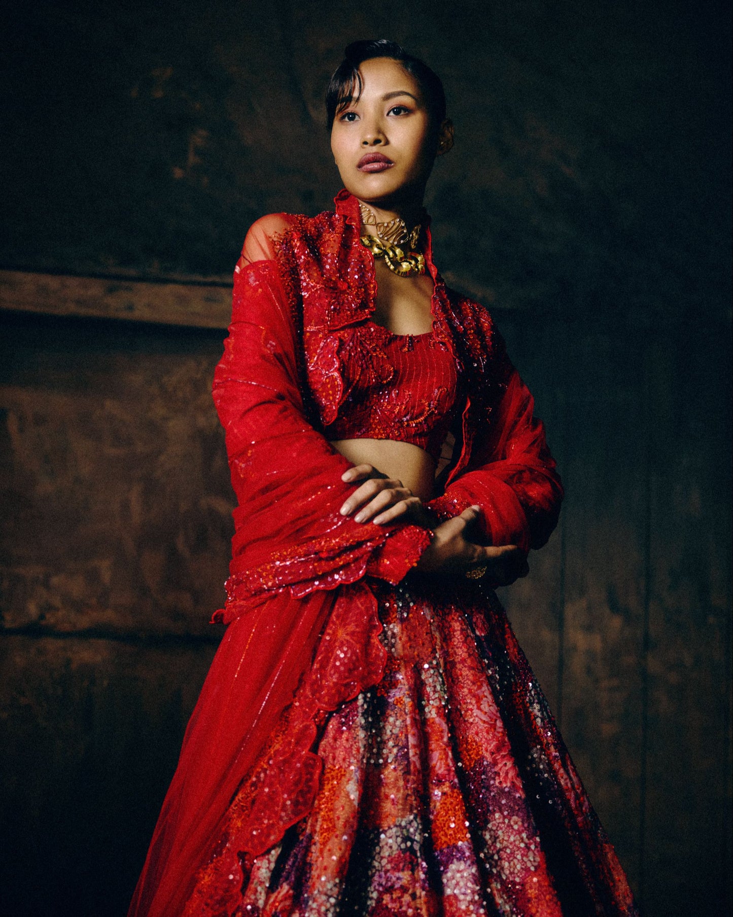 Florabella Sunset Bloom 
Lehenga Set