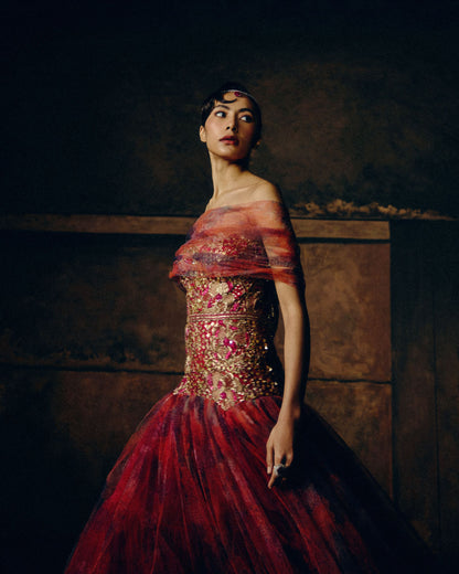 Poppy Ridge Sunset Bloom
Gown