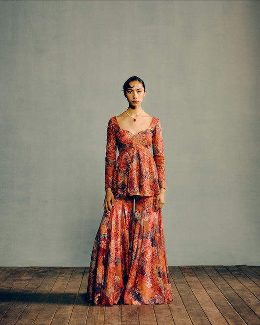 Saffron Sunset Bloom Two Piece
Set