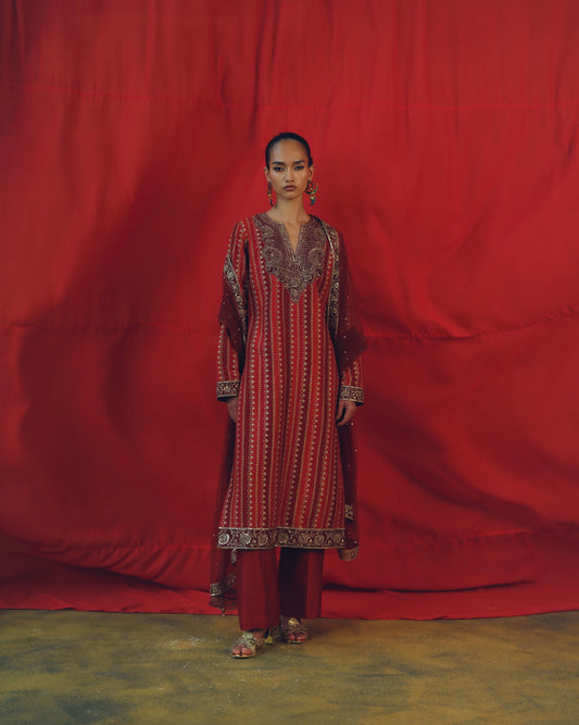Sulochana Panelled Kurta Set
