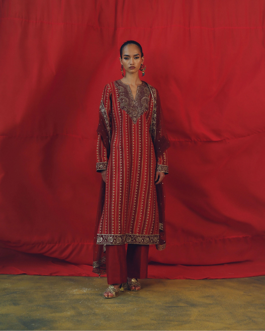 Sulochana Panelled Kurta Set