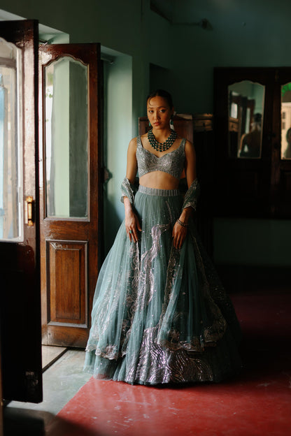 Sparkling Waves lehenga set