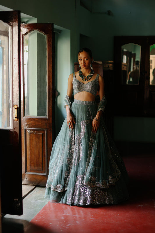 Sparkling Waves lehenga set
